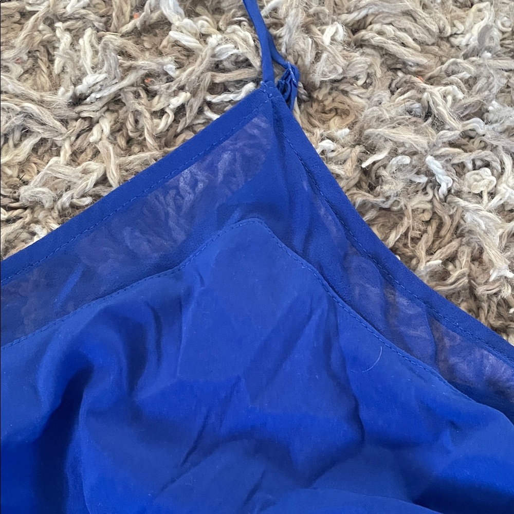 Express Blue Spaghetti Strap Dress size XS - Picture 4 of 14